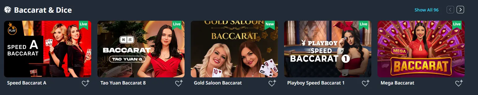 Buran Casino live baccarat table streamed from an Evolution Gaming studio